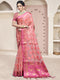 Deeva Sarees Pink Organza Saree